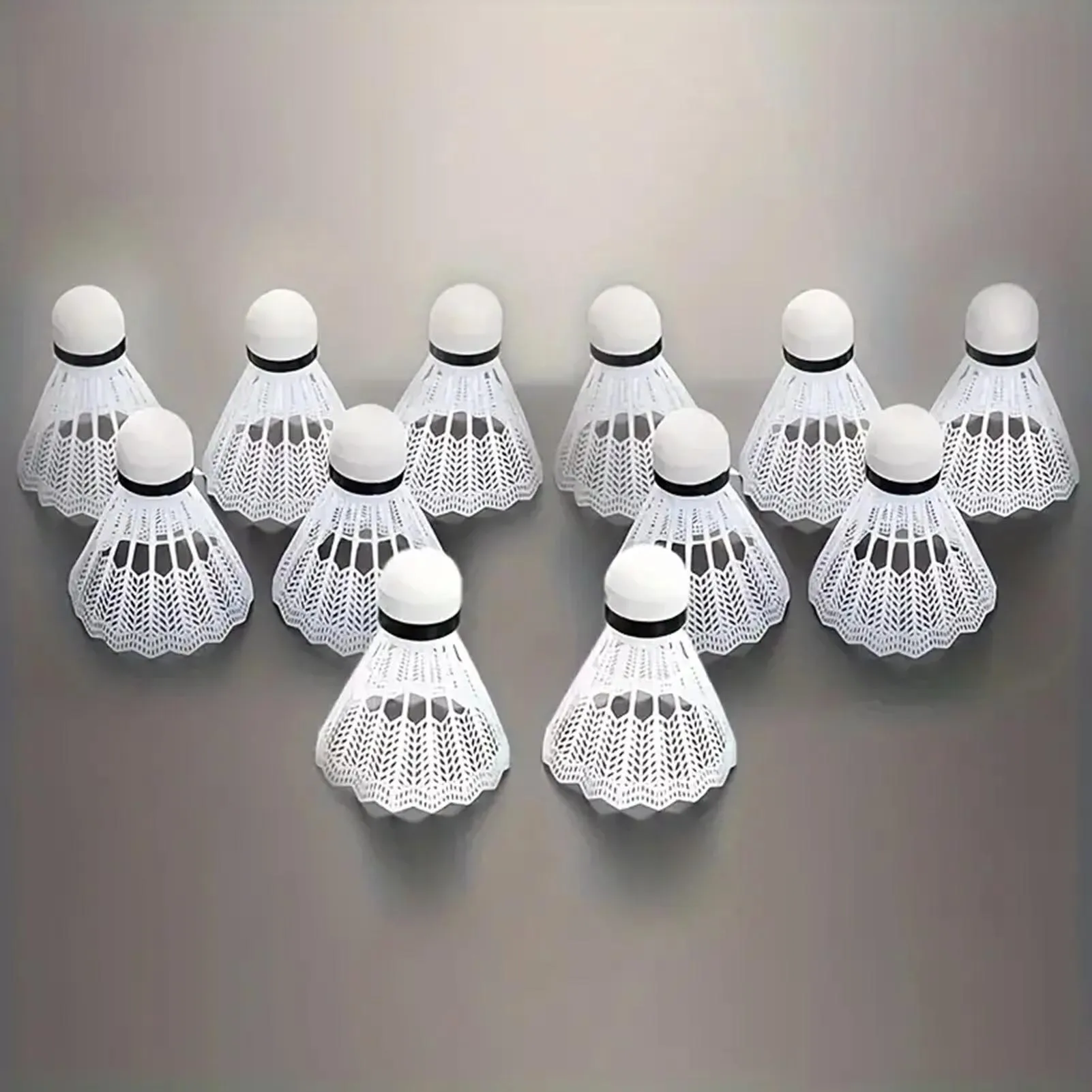 Petecas de Badminton Branco, Altamente Estável, Material Confiável, Adequado para Atividades Esportivas, Playgrounds, 12Pcs