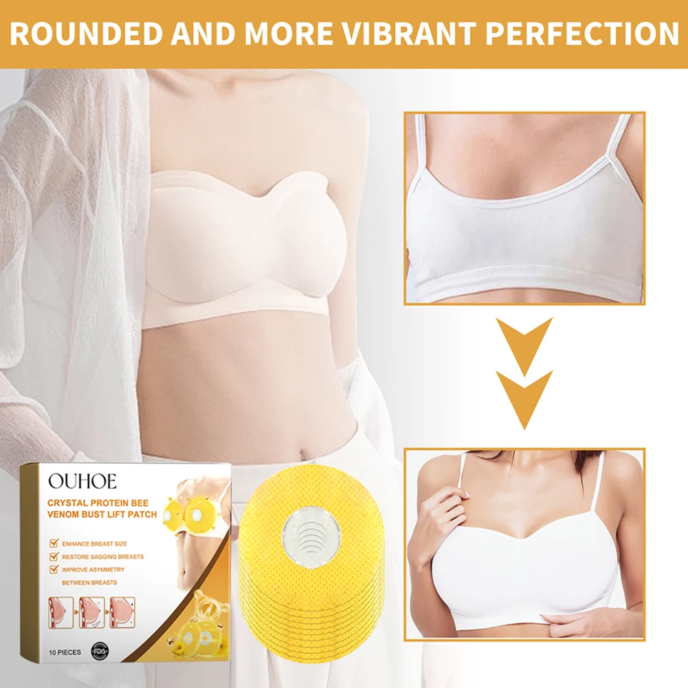 10pcs/Box Breast Firming Patch Anti-Sagging Breast Patches Breathable Invisibles Lift Up Breast Tape For Breasts Firming Lifting