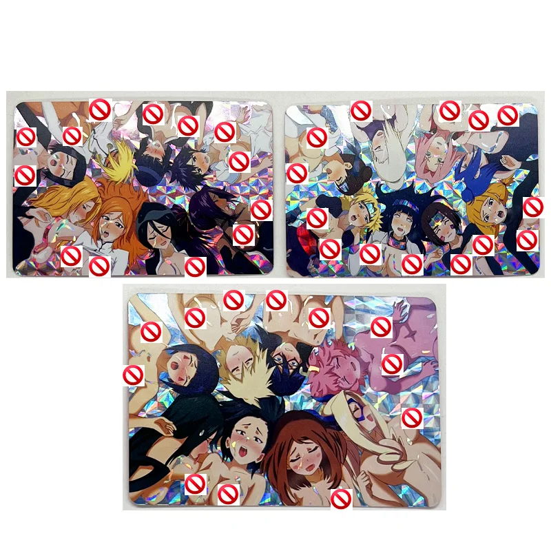 3pcs/set Hyuga Hinata BLEACH Matsumoto Rangiku ACG Sexy Nude Toys Hobbies Hobby Collectibles Game Collection Anime Cards