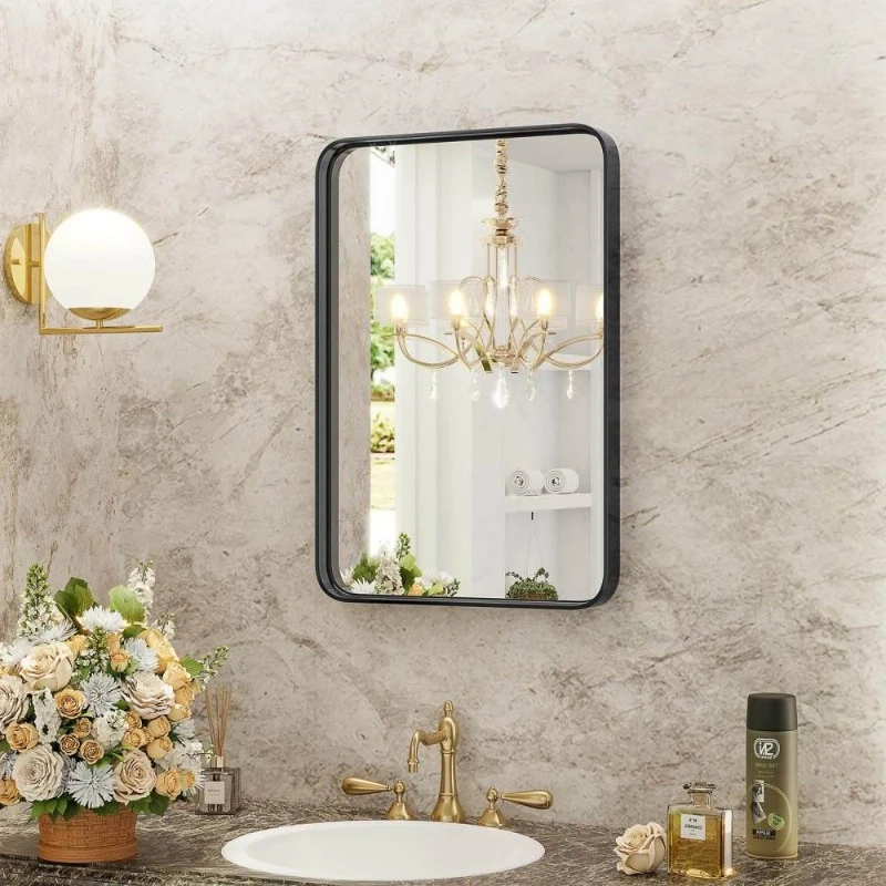 

30×22 Inch Modern Bathroom Mirrors Decorative Aesthetic Plain Shower Mirrors Popular Bathroom Decorations Items Home Furniture