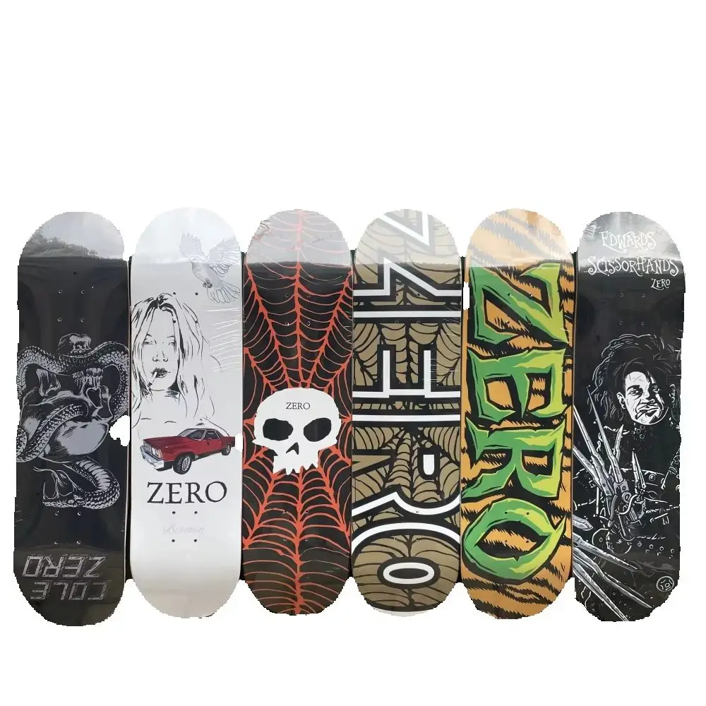 zero-skateboard-deck-100-canada-maple-table-parts-epoxy-glue-cold-pressing-double-rocker-80-825-85-inch-add-griptape