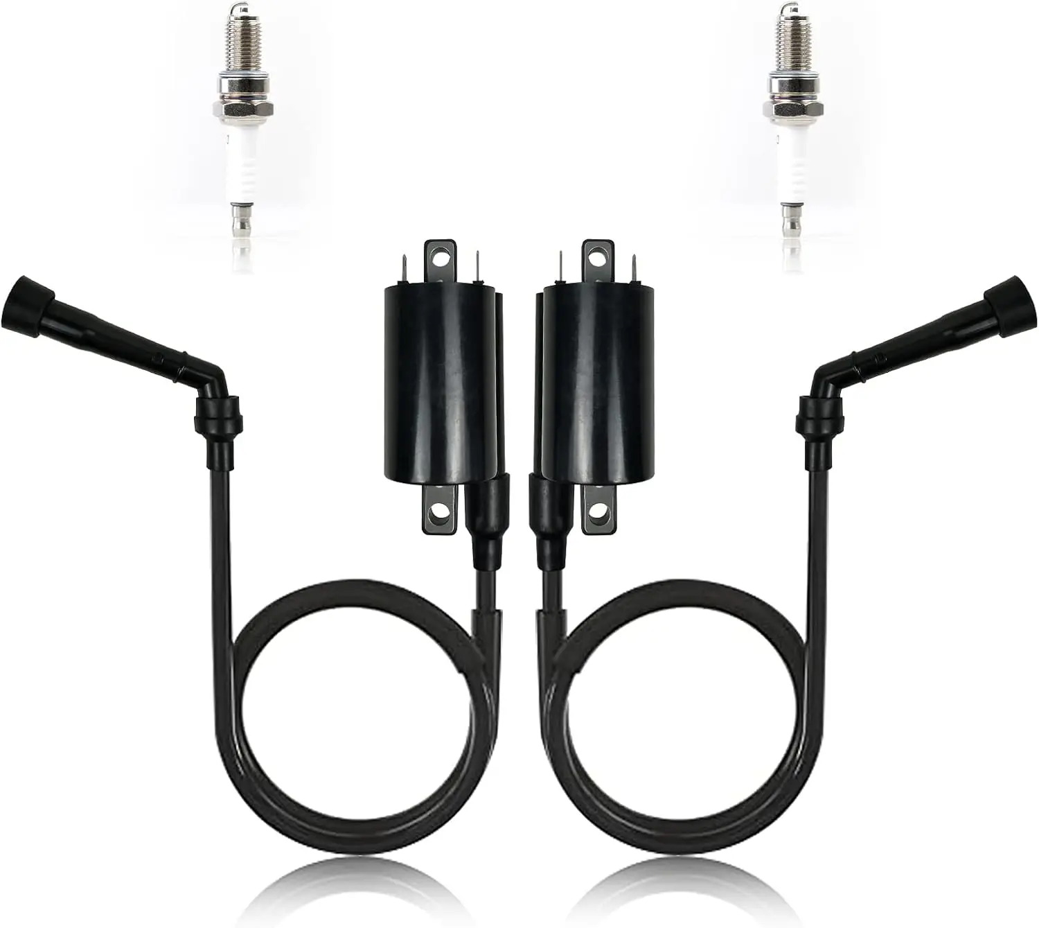 2 Bobinas de Ignição e Vela de Ignição para Suzuki Intruder VS700 1986-1987, Intruder VS750 1988-1991, Intruder VS800 1992-2004 33410-38A02