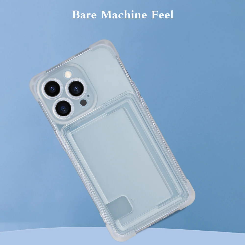 Transparent Card Holder Phone Case For Samsung A54 A53 S24 U