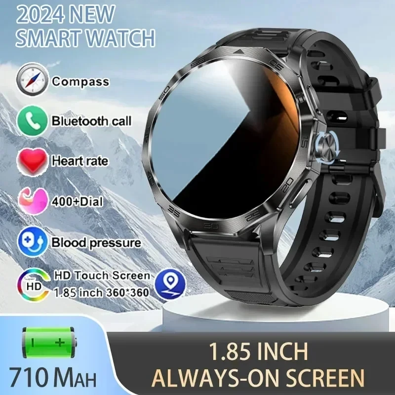 

New Smart Watch Men 1.85 Inch HD Screen 710mAh 1ATM Waterproof GPS Sport Tracker Bluetooth Call Smartwatch for Samsung Galaxy