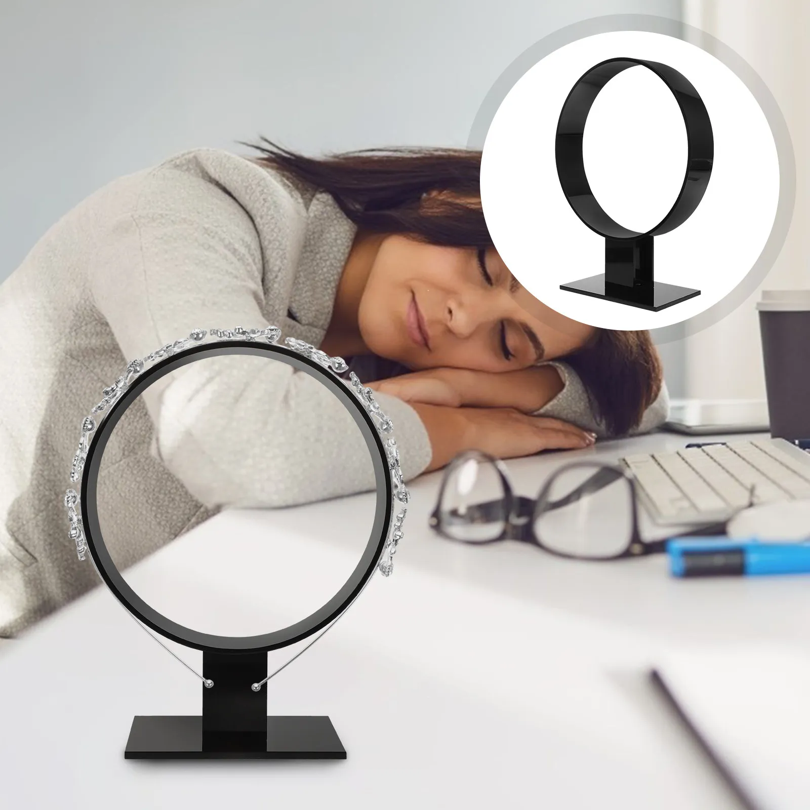 

1Pcs Headpiece Rack Organizer for Hairbands Headwear Hair Accessories Display Stand Acrylic Showing Shelf Elegant Compact Design