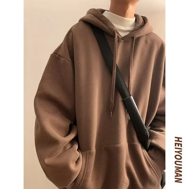 New American style all-match hooded sweatshirt for men American oversize loose boyish style trendy top autumn casual Y2K jacket