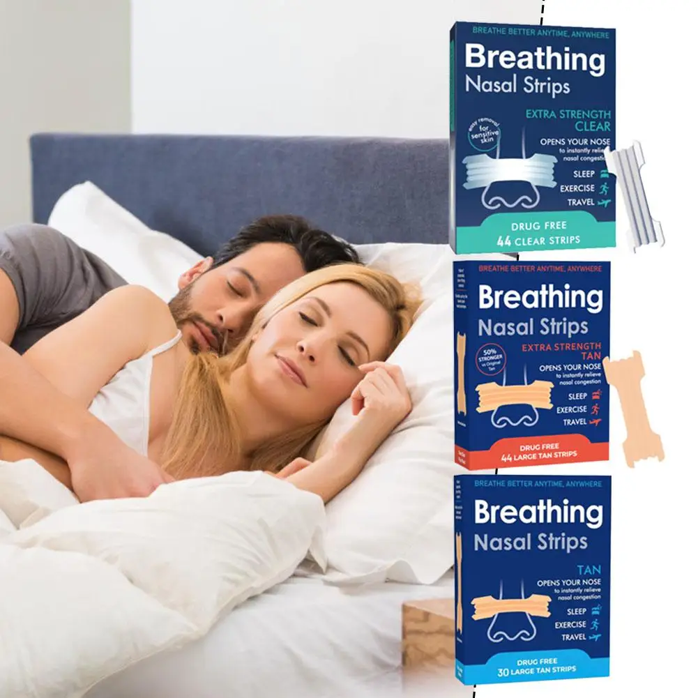 

Anti Snoring Nasal Strips Breathing Aid Nose Expansion Stickers For Mouth Breathing Relief And Better Sleep Quality Support