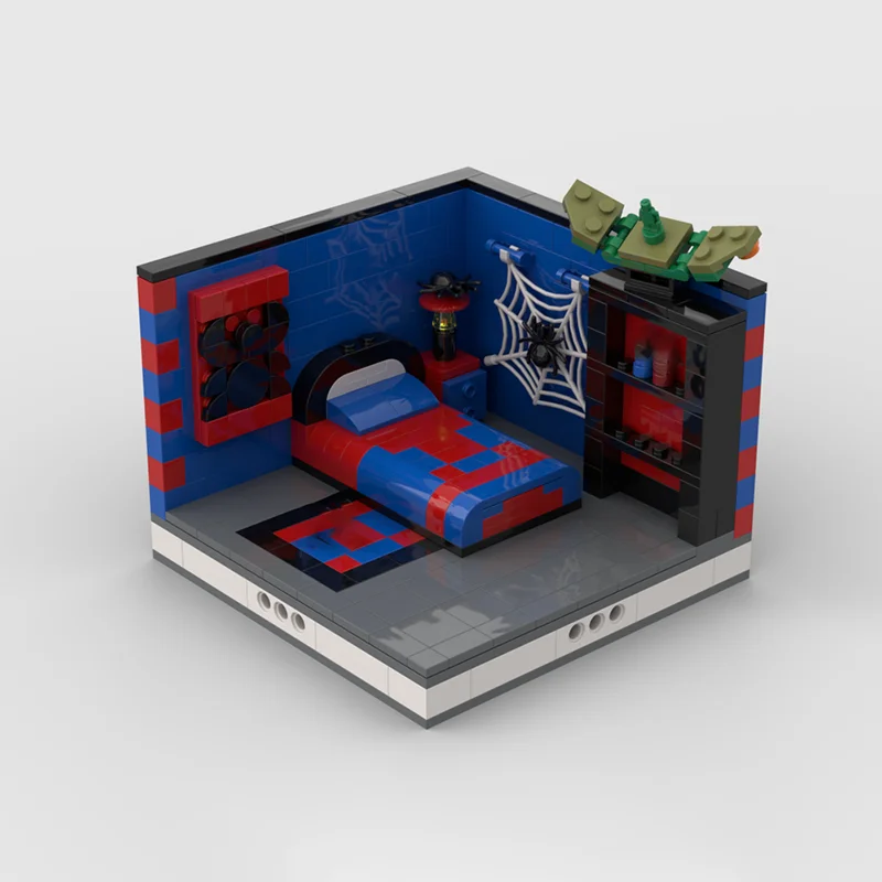 Série de filmes populares moc blocos de construção herói quarto design 1-7 modelo tecnologia tijolos famosa sence diy montagem brinquedo conjunto presentes