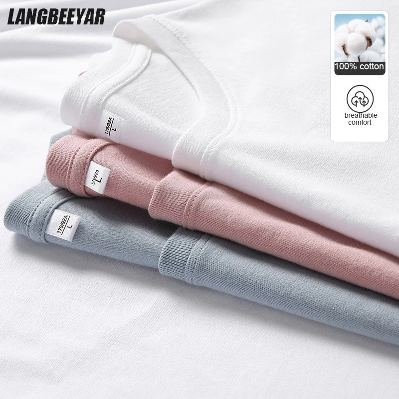 

100 % Cotton Soft New Summer Man Tshirts High Quality Brand Tops Plain Classic Korean Short Sleeve Casual Fashion Men Clothes