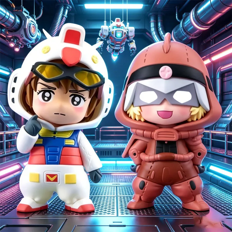

Genuine BNFIGURE Q Pajamars Mobile Suit UC Series Vol.2 Blind Box Amuro Ray Anime Figure Char Aznable Mystery Box Model Ornament