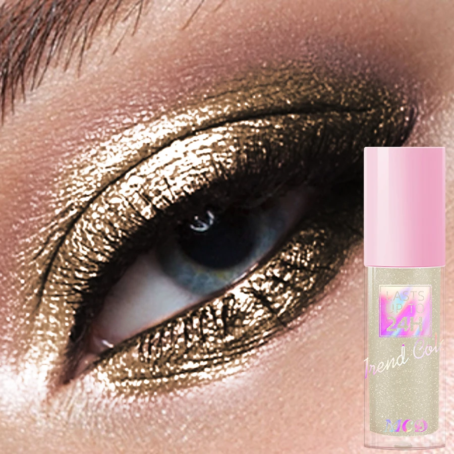 6 Color Glitter Liquid 1PC Eye Shadow-Metallic Smudge-Proof  Makeup Gifts Glitter Eye Shadow Pink Blue Brow Eye Cosmetic