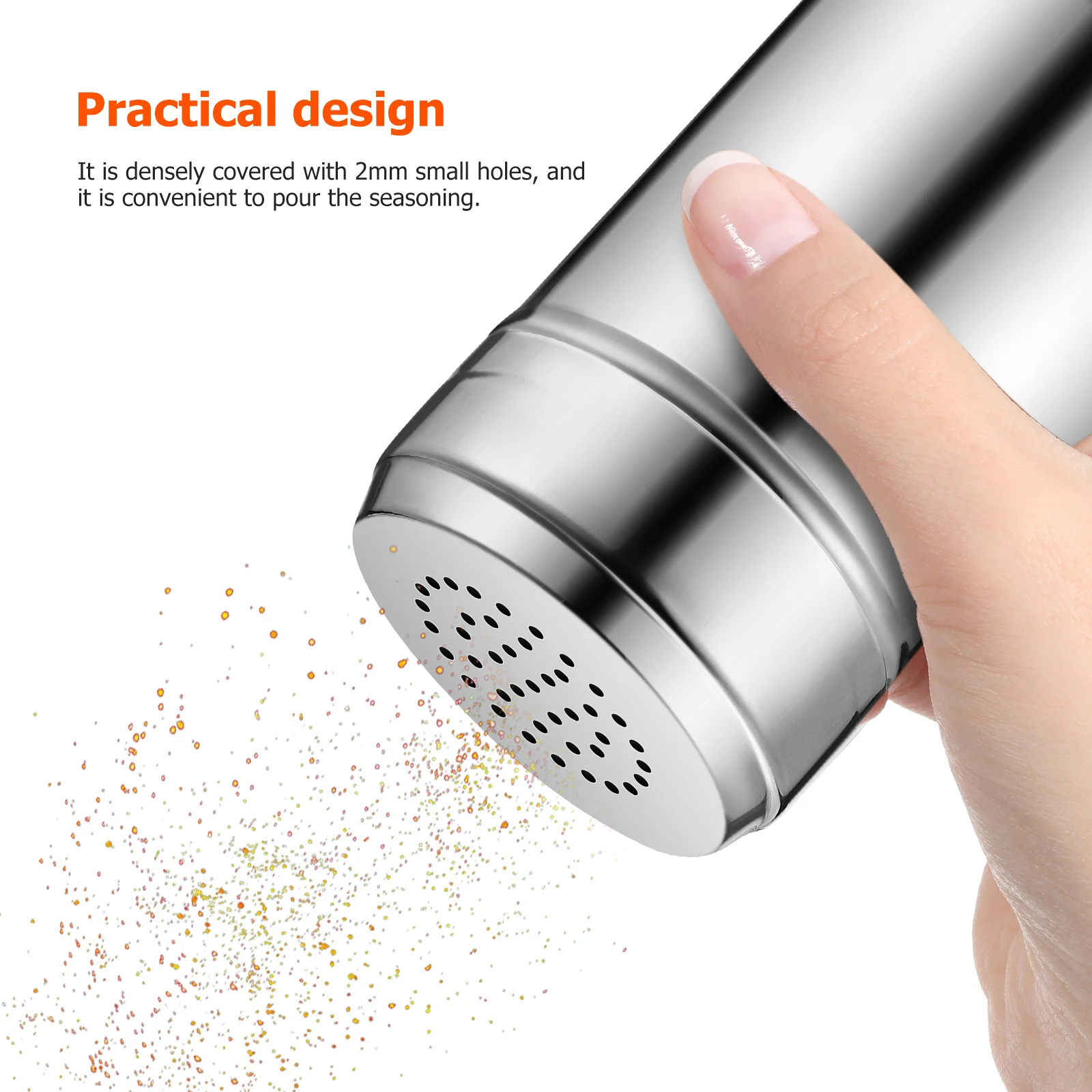 

Premium Stainless Steel Seasoning Shaker Bottle for Salt Pepper Sugar Easy to Use Fill Clean Cooking Tool Pepper Bottle