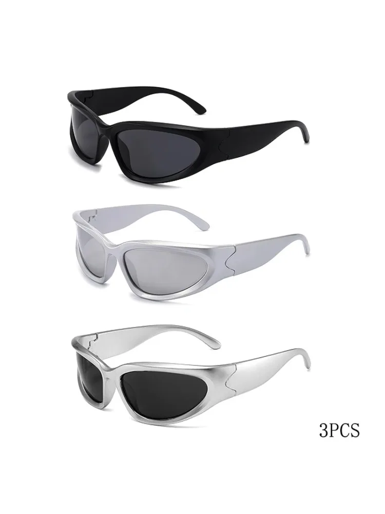 AliExpress CEYYOR 1/3PCS New Outdoor Y2k Sunglasses Men And Women Sports Cycling Glasses Uv400 Windproof Eyewear