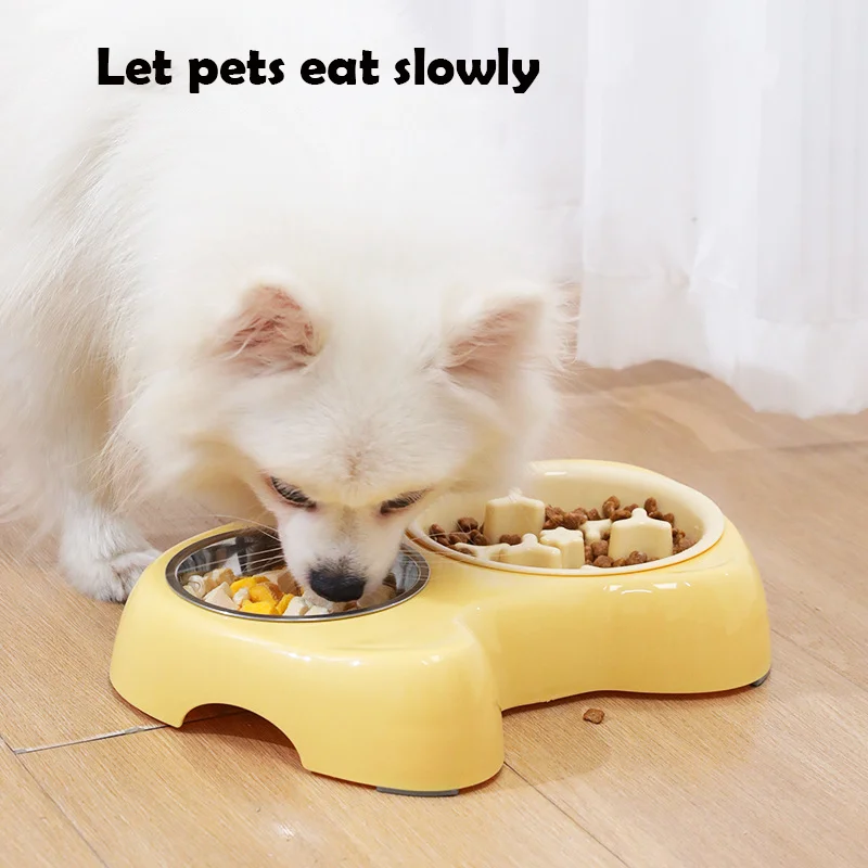 

Double Pet Bowls Dog Food Water Feeder Stainless Steel Pet Drinking Dish Feeder Cat Puppy Feeding Supplies Small Dog Accessories