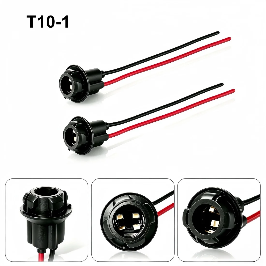 2x Car Truck LED Lamps Bulbs Wedge Holder Base T10 T13 T15 194 W5W 158 285 Connector Extension Adapters Sockets
