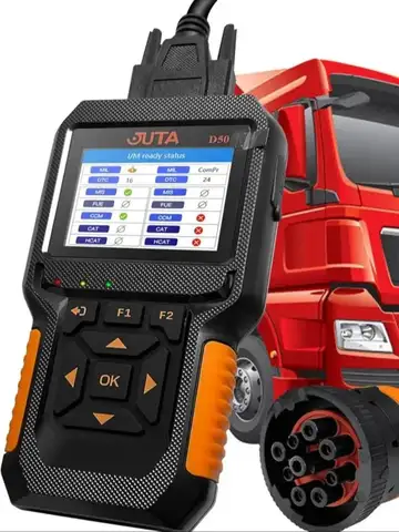 자동차 및 트럭 코드 리더, D50 OBD2 스캐너, 헤비 듀티 디젤 진단, 2 in 1 스캔 도구, 자동 클리어 체크 엔진 고장등