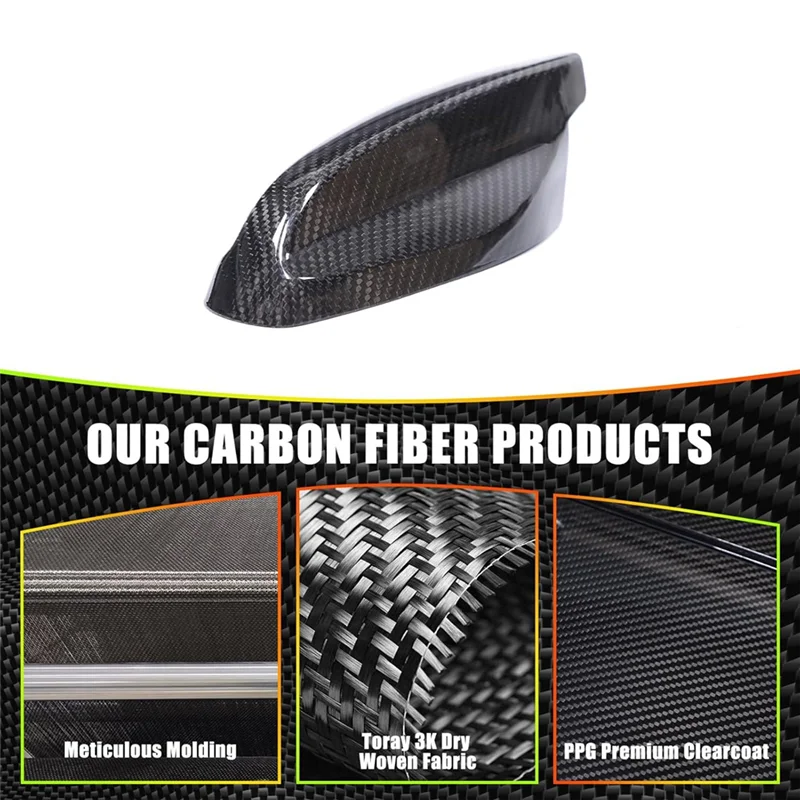 

A82M-Luxury Real Carbon Fiber Car Shark Fin Antenna Cover For Land Rover Defender 90 110 130 2020-2024