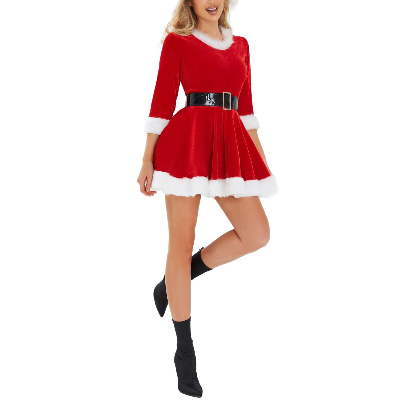 Frauen Weihnachts kleid Santa Cosplay Kleid Frauen sexy Weihnachten Bühne Performance Kostüm cos Weihnachts uniform Set