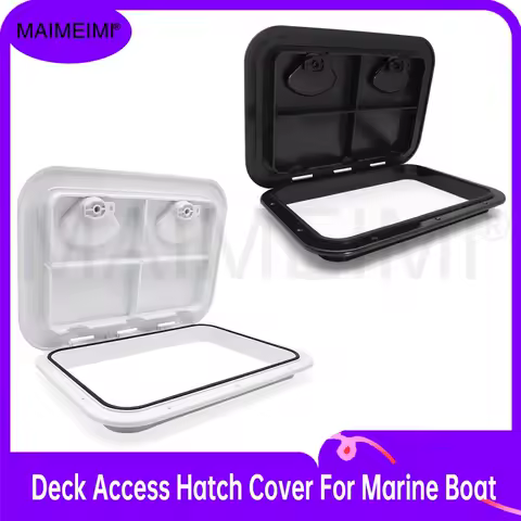 Deck Access Hatch Inspection Cover 180° Hinged Lid Anti UV with 2 sturdy recessed handle For Marine Boat Yacht RV