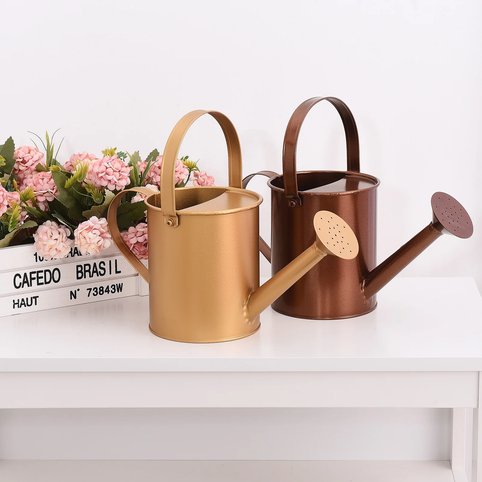 Watering Pot Vintage Bronze Plant Watering Cans to Watering Plants Lid for Cans Water Spraying Gardening Home and Garden Spray