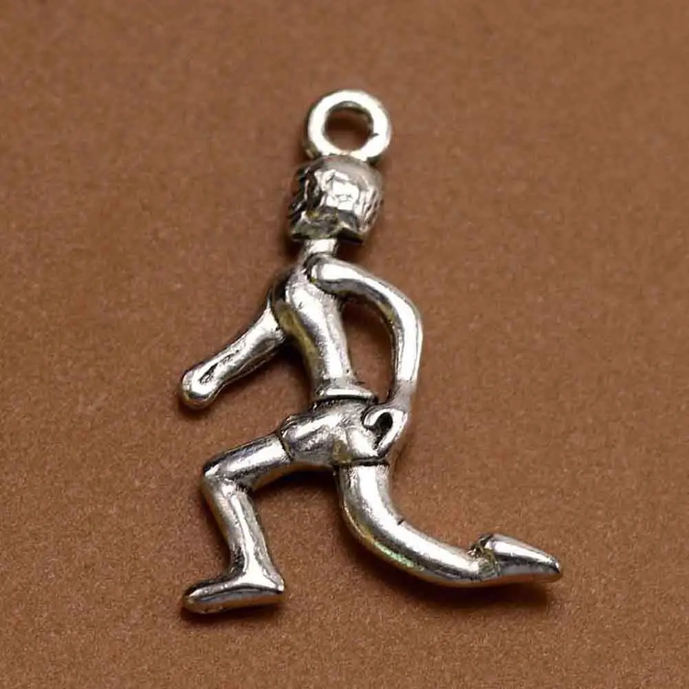 30Pcs Running Athlete Alloy Pendants DIY Charm Set Jewelry Making Supplies Necklace Bracelet Dangle Scrapbooking Keyring Gift