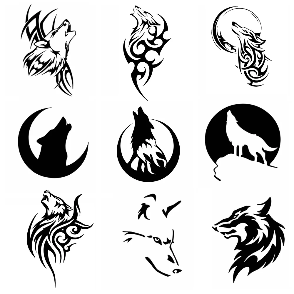 Large size Wolf Car Stickers And car Decals Waterproof Vinyl Funny Auto carbon fiber sticker Cars Decoration Accessories