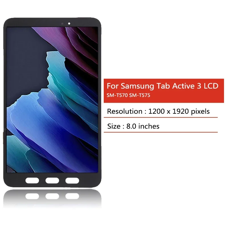 8''0 Tested For Samsung Tab Active3 SM-T570 SM-T575 T570 T575 LCD Display Touch Screen Digitizer Assembly Replacement