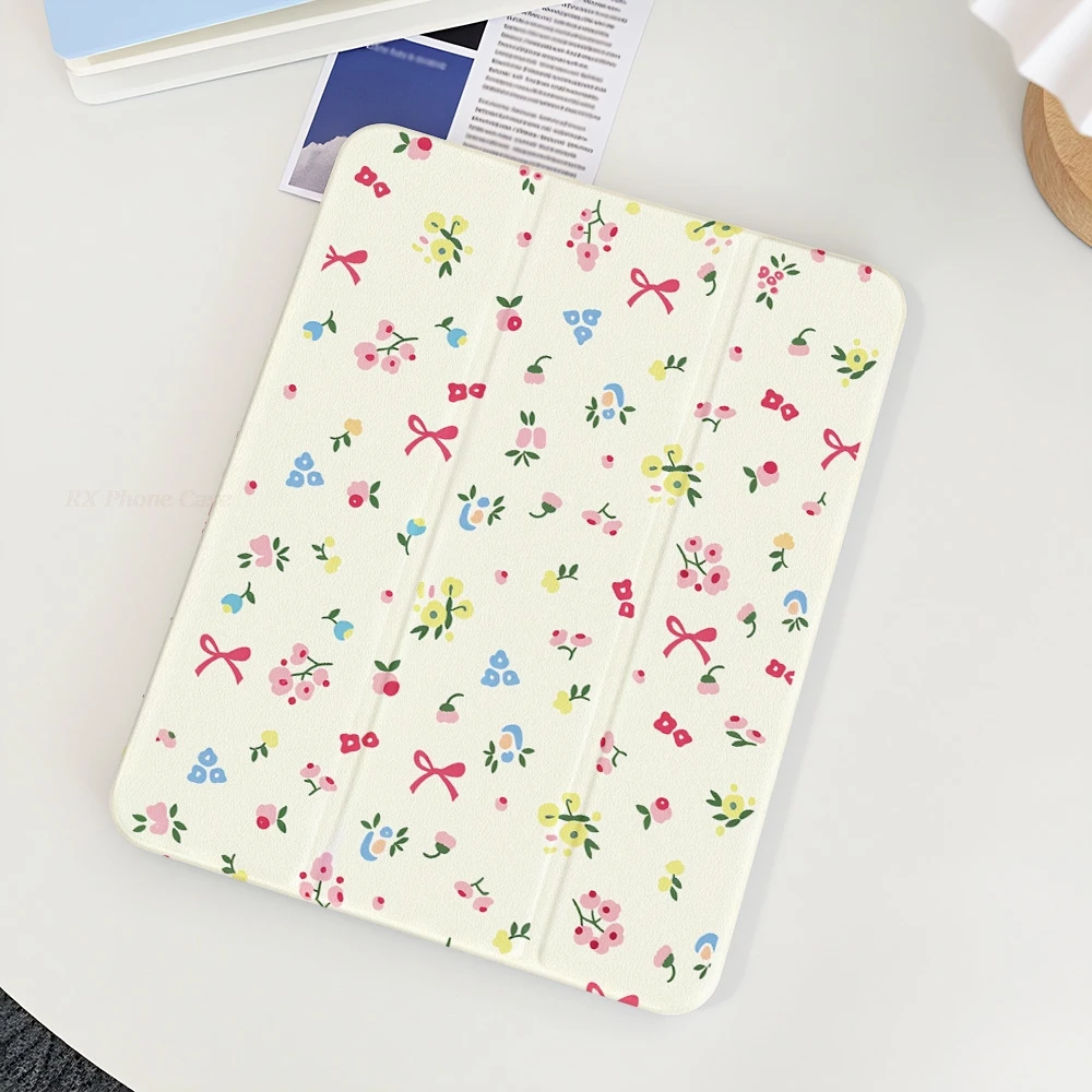 Butterfly Floral Table Case For Samsung Tab S9 Plus S9 FE Plus S10 Plus A9 A11 Plus S7 Plus S8 Plus A8 S7FE S6 Lite 3 fold Case