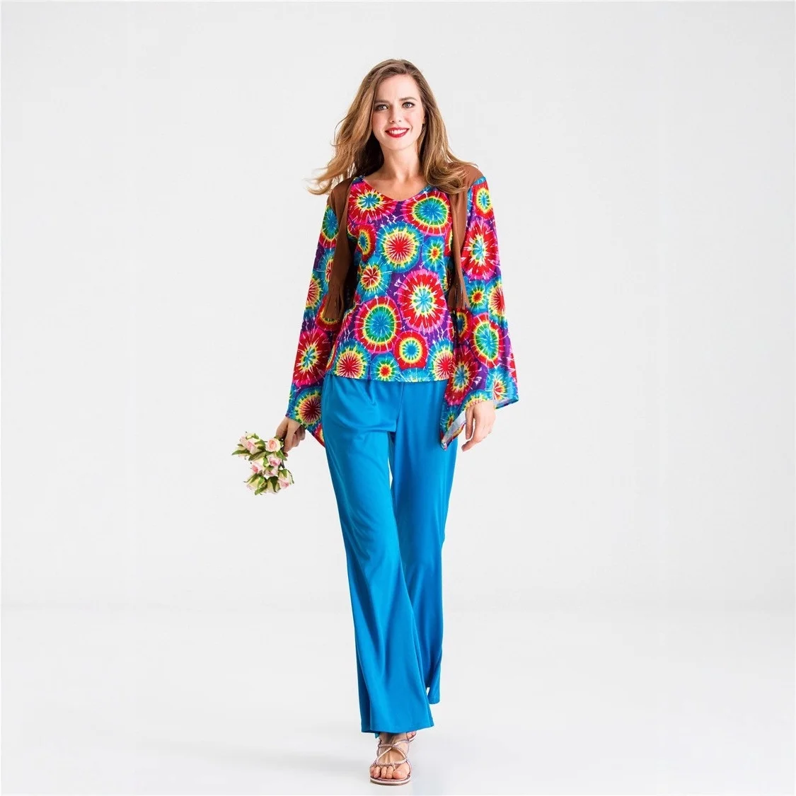 ديسكو الهبي لوهين 80s Sle زوجين مطابقة الهيب هوب ملابس البلد المغني أزياء مسرحية الإنتاج الصيني #1