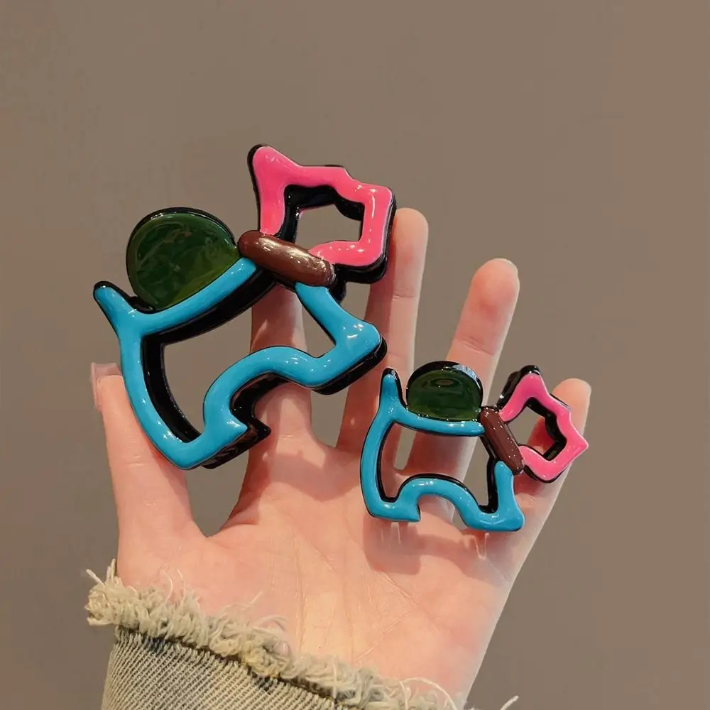 Creative Hollow Out Animal Hair Claw Colorful Cartoon Dog Hair Clip Animal Shark Clip Grab Clip Girl