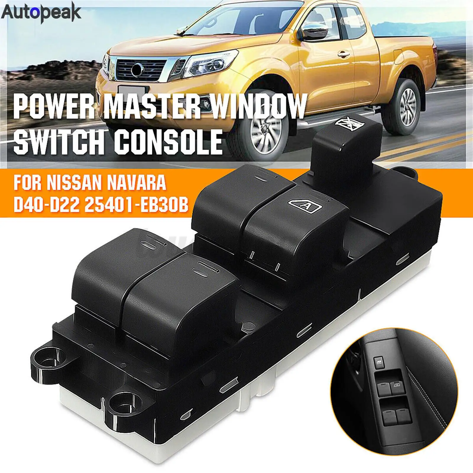 

Front Right Drive Side Master Electric Window Switch For Nissan Navara D40 Qashqai Pathfinder R51 Car Parts 2004 2005 2006-2016