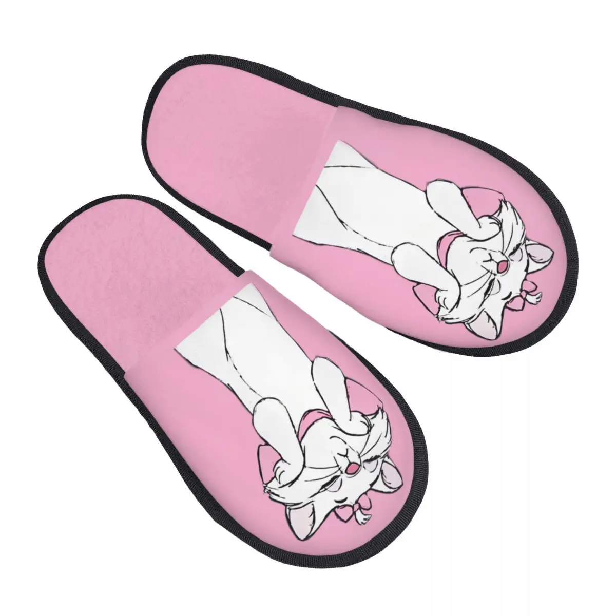 

Пользовательские гостевые тапочки Marie Cat для спа-женщин, милые персидские домашние тапочки с котом