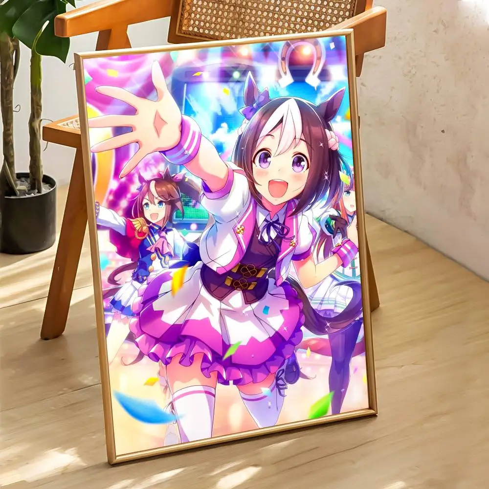 ملصق Umamusume P-Pretty DerbyS ملصق ذاتي اللصق - لا حاجة إلى غراء سهل الالتصاق وإزالة مثالي لديكور الغرفة