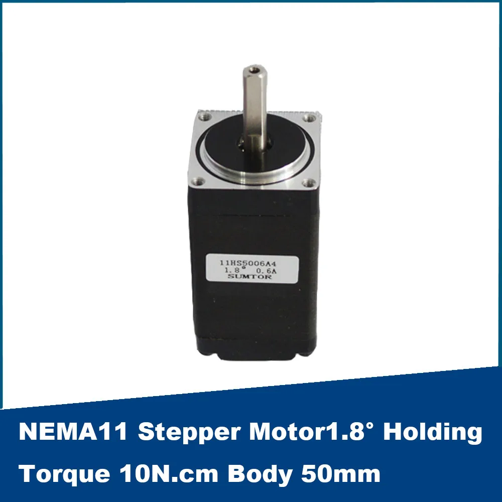 

NEMA11 Two-phase Four-wire Stepper Motor1.8° Holding Torque 10N.cm Body 50mm Single Shaft and Dual Shaft Solid