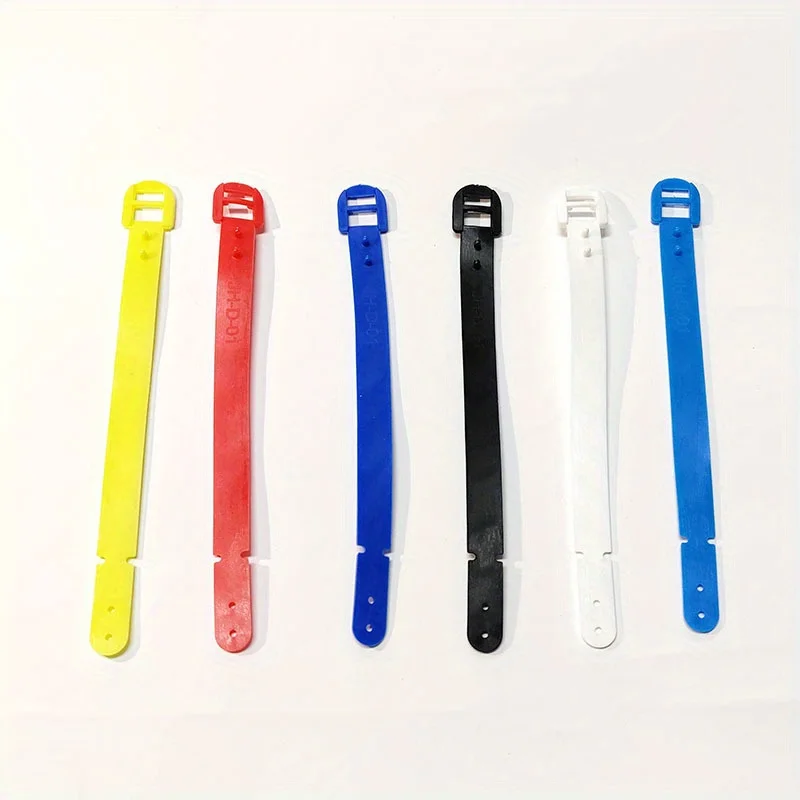 20 Stück Silikon-Gepäckanhänger-Riemen, farbiger Klebe-Gepäckanhänger-Riemen, PVC-Gepäckanhänger-Riemen, Gepäckanhänger-Hängeseil – Detail 1