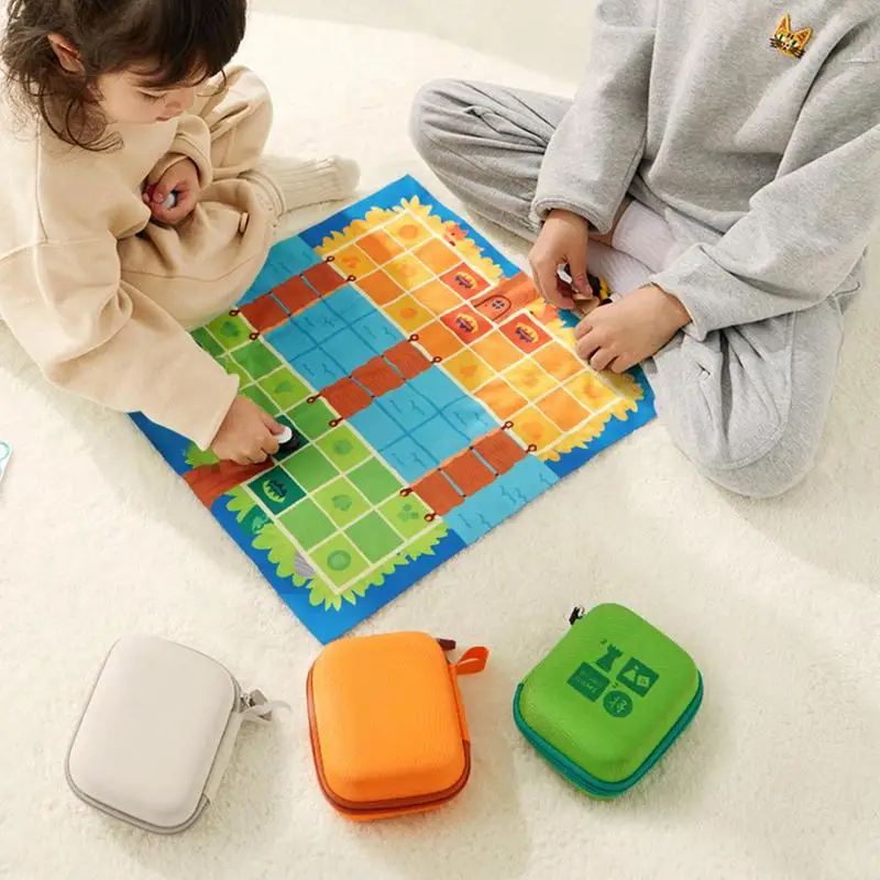 Chess Board Game Multifunctional Table Games Set With Storage Case Interactive Learning Activities Kids Toy Portable Chessboard
