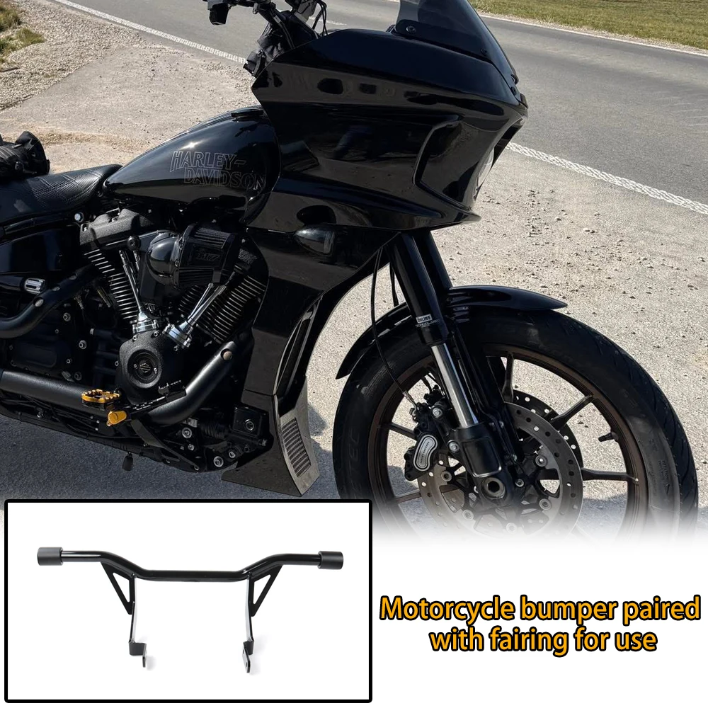 

For Harley Softail Low Rider ST/FXLRST Motorcycle Heavy Duty steel Engine Crash Bar & Side Fairings Protector Guard