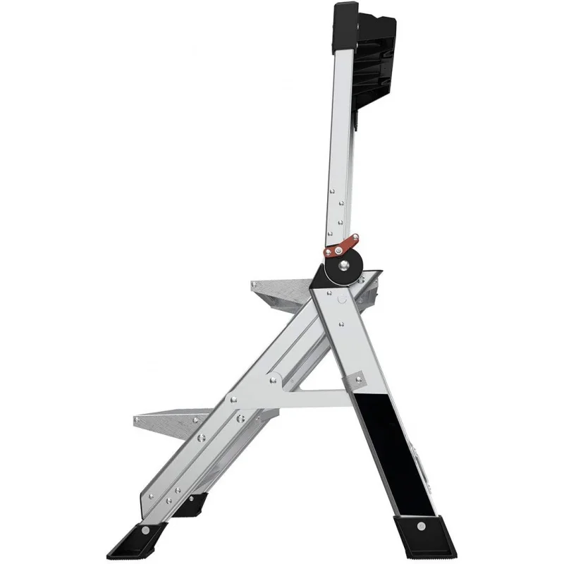 Little Giant Ladders, Jumbo Step, 2-Step, 2 foot, Step Stool, Aluminum, Type 1AA, 375 lbs weight rating, (11902), Silver