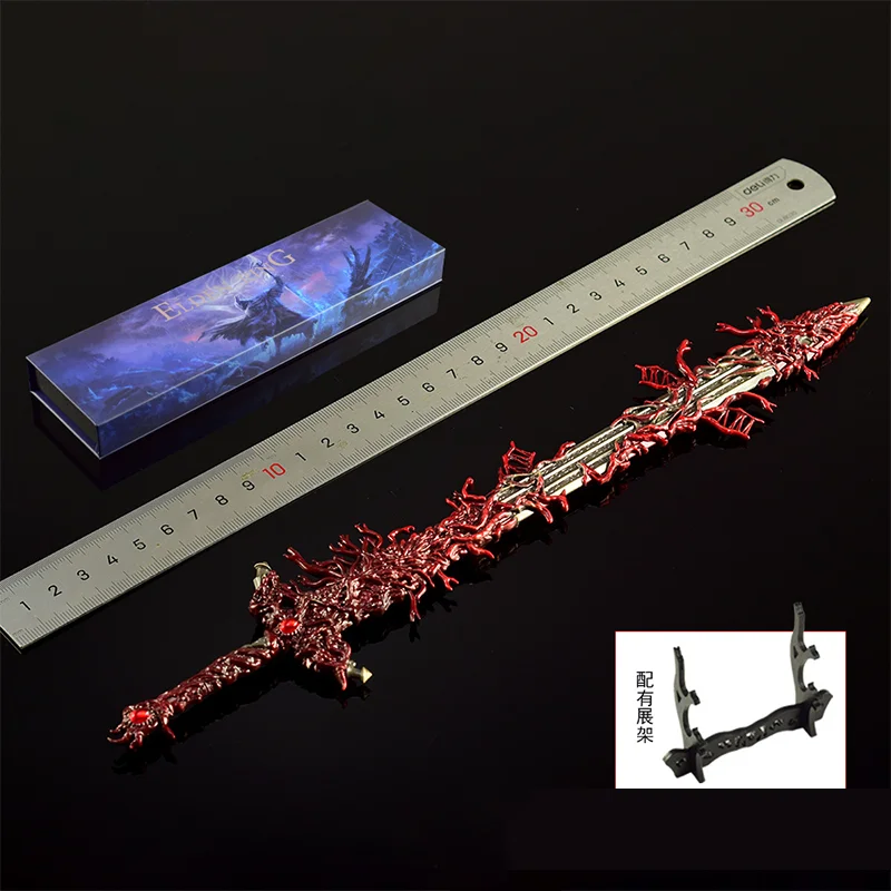 30cm Eldenn Greatsword Blasphemous Blade juego periféricos cuchillo juguete Katana espada Medieval Katana coleccionables caja de regalos opcional