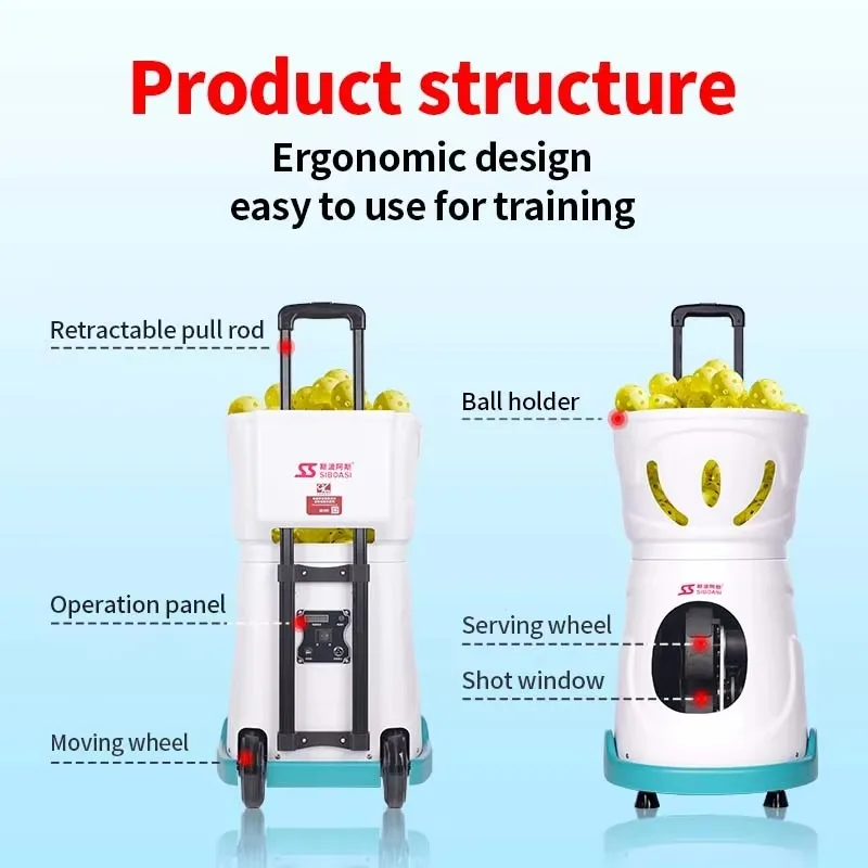 Smart APP Remote Control Portable Pickleball Training Launcher C2401A