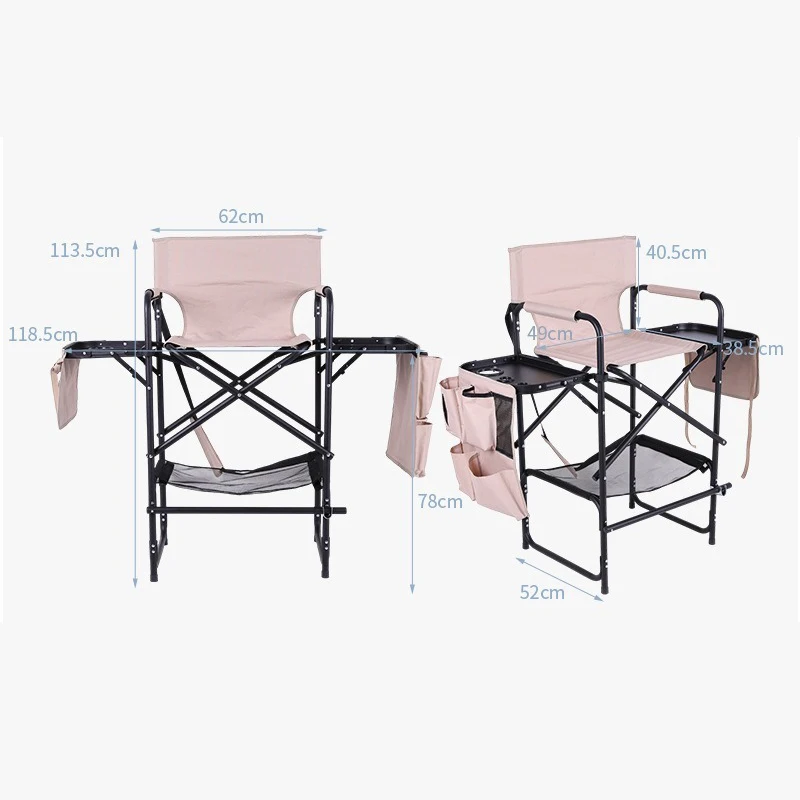 Foldable Director Chair Outdoors Makeup Chairs Multifunctional Portable Barber Chair Simple Comfortable Film Crew Shot Chairs