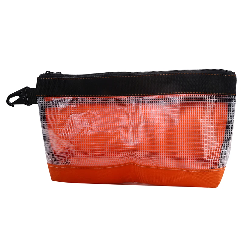 Transparent PVC Waterproof Multi-function Organizer Pouch Hardware Storage Electrician Repair Tool Bag