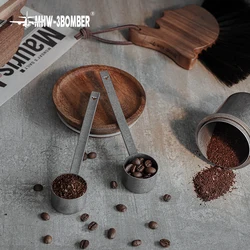 MHW-3BOMBER Practical Long-handled Measuring Spoon Stainless Steel Versatile Measuring Scoop for Coffee Home Barista Accessories