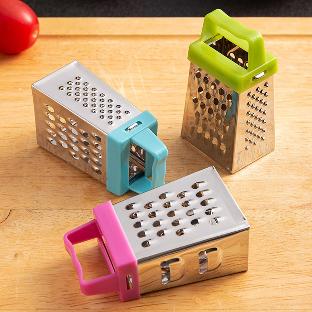 Mini Cheese Grater Non-slip Handle Fruit Ginger Garlic Grater Multifunctional Stainless Steel Kitchen Accessories