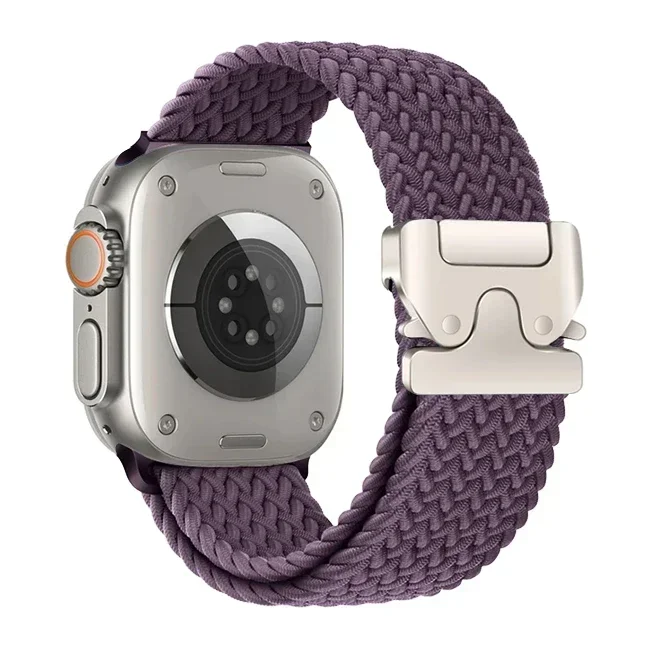 Gevlochten band Solo Loop voor Apple Watch Ultra2 49 mm 46 mm 44 mm 45 mm 42 mm 40 mm 41 mm Parachuteknopband Serie 10 9 SE 8 7 6 5 4