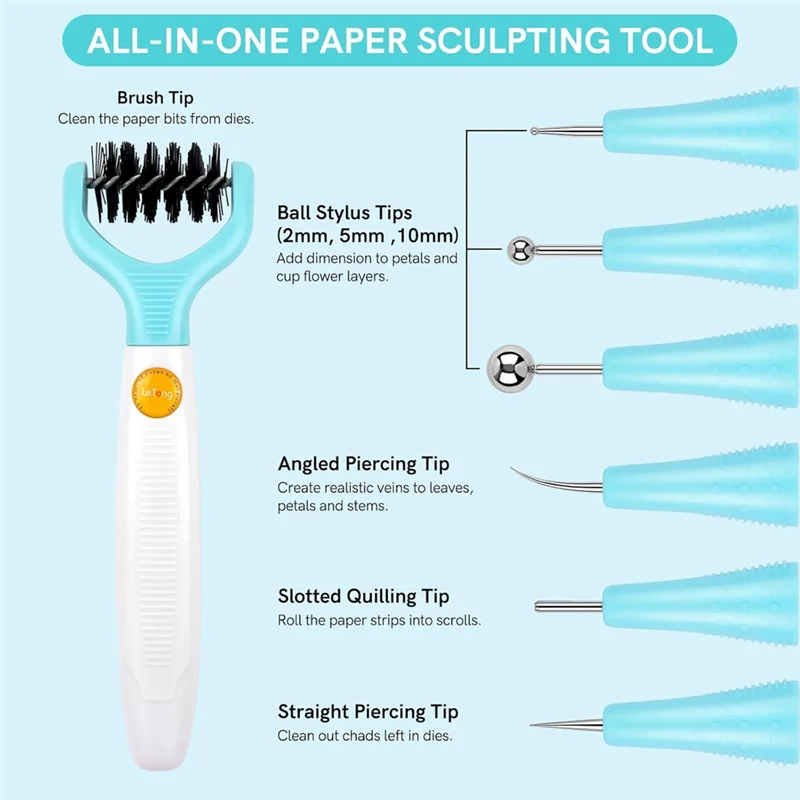 8Piece/Set Paper Sculpture Tool Kit, Paper Flower Modeling Tool,Paper Flower Tool For Creating Three-Dimensional Flowers