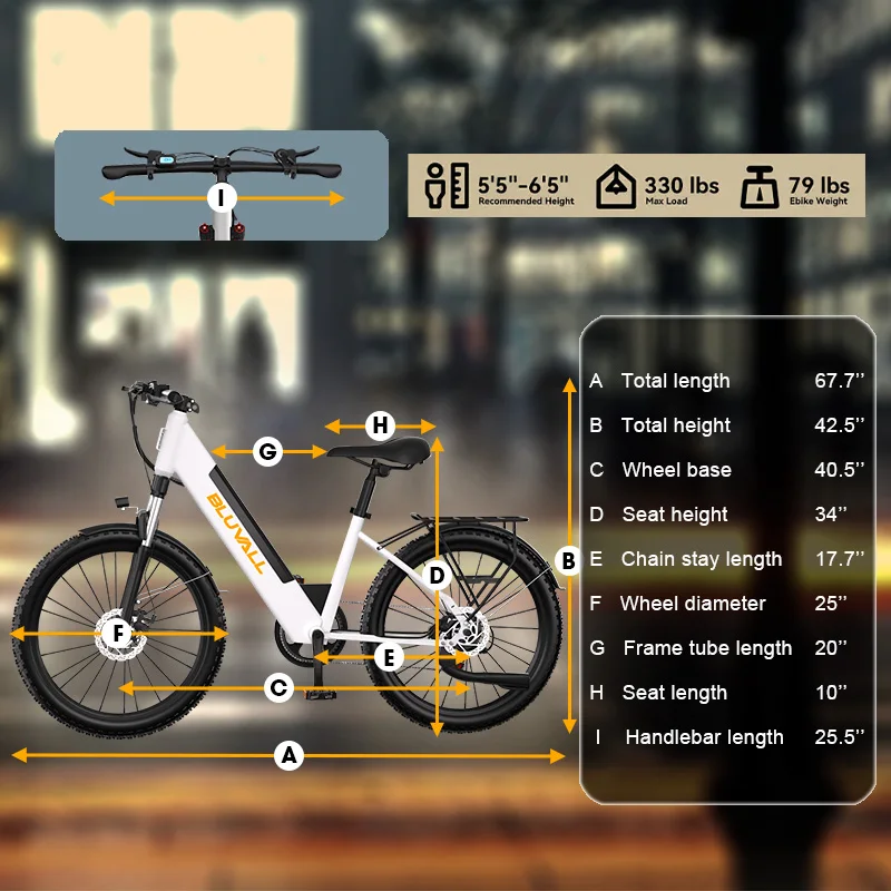 ZEEGR H1 Light Electric Bike 500W Motor 48V13Ah Battery 26 Inch Tire E-Bike Commuter Men and Women Can Ride Electric Bicycle image 7