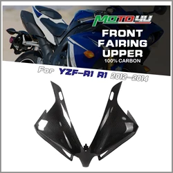 For Yamaha YZF-R1 R1 2012 2013 2014 100% Carbon Fiber Front Fairing Upper Full Panels Motorcycle Fairing Accessories