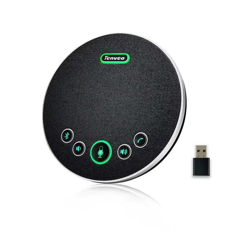 for  Conference Speakers with 4 Microphones  Port Wireless Adapter  360 Degree Array Pickup Voice Noise Reduction