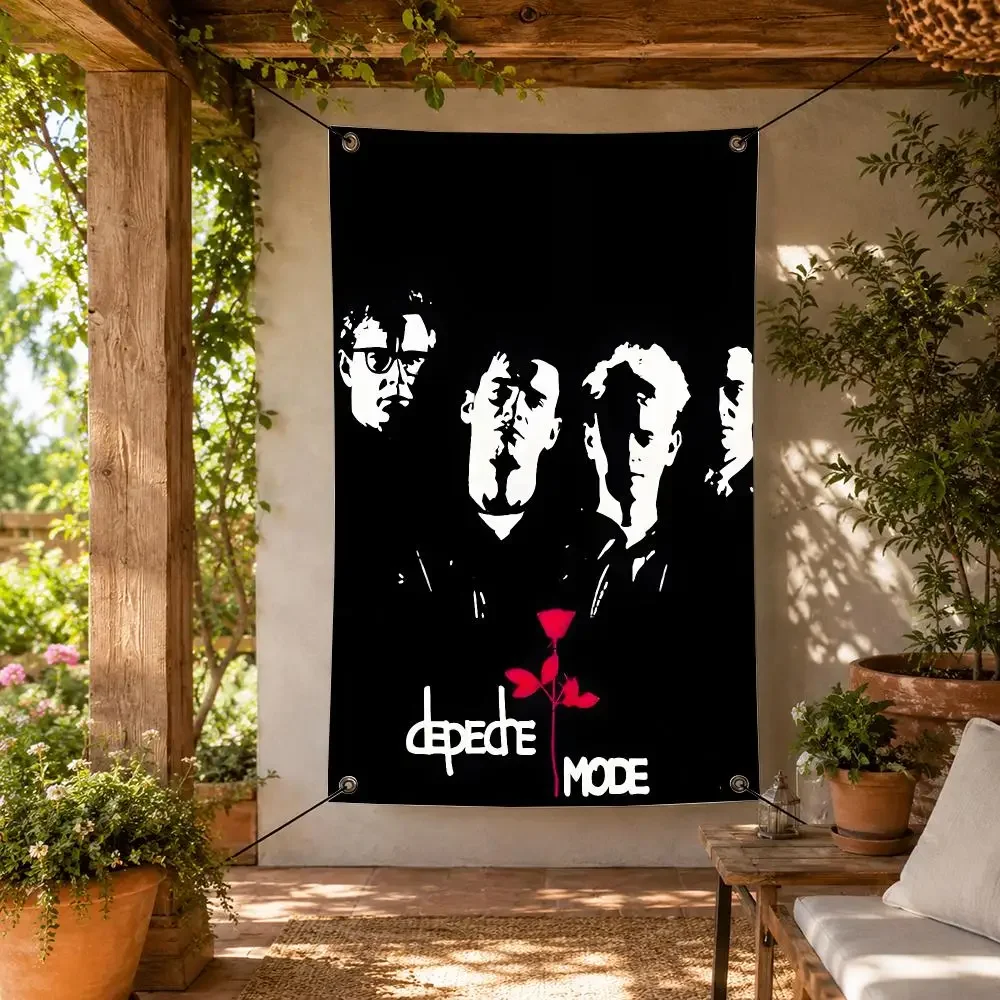 Band D-Depeche Mode Flags Decorative Flag Banner for Indoor Outdoor Wall Garden Yard Porch Patio Home Party Decor